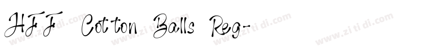 HFF Cotton Balls Reg字体转换